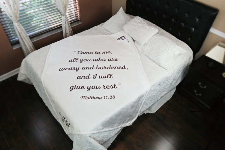 Matthew 11:28 Scripture Throw Blanket